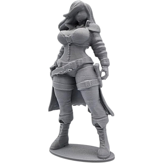Female Pirate Captain Figurine – Buccaneer-Inspired Display Model for Dioramas, Collections & Fantasy Themes – 3D Printed in Canada