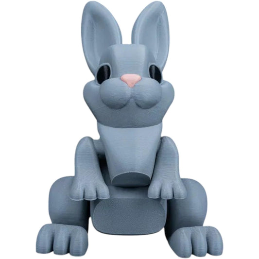 Articulated Bunny Fidget Toy – Poseable Rabbit Figure for Desk, Shelf or Anxiety Relief – Flexible Collectible for Teens and Adults – 3D Printed in Canada