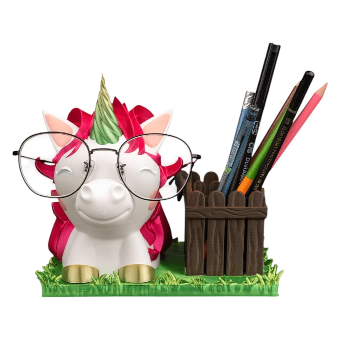 Mr. Giraffe Glasses and Pen Holder – Funny Animal Desk Organizer, Cute Eyeglasses Stand & Pencil Cup for Office or Home Decor – 3D Printed in Canada
