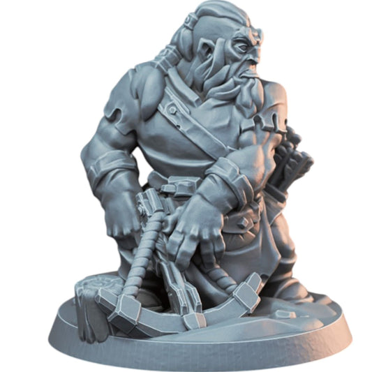 Dwarf Crossbowman Fantasy Miniature for Tabletop RPG, Wargames & Collector Display – 3D Printed in Canada