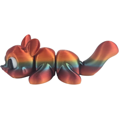 Articulated Squirrel Figurine – Cute Forest Animal Collectible with Poseable Tail – 3D Printed in Canada