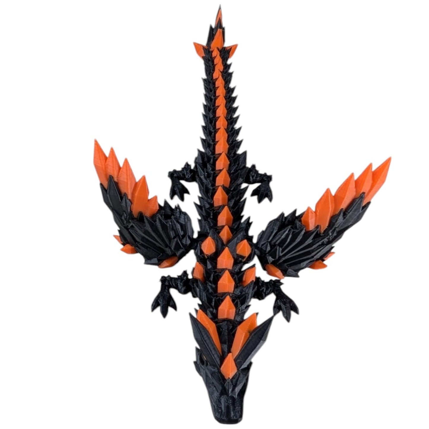 Articulated CrystalWing Dragon Figurine – Zenyte Inferno – Desk Fidget for Teens & Adults – Stress Relief & Collectible – 3D Printed in Canada