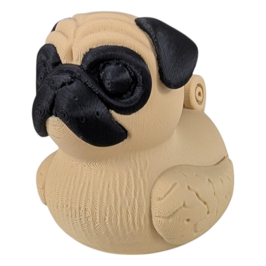 Pug Duck Figurine for Car Dashboard - Collectible Ducking Gift for Jeep & Vehicle Owners - Hide & Seek Cruise Duck - Unique Rubber Duck Alternative - Funny Dog Duck Décor - 3D Printed in Canada