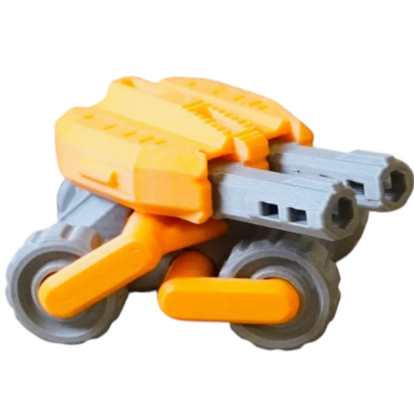 Racer Tank Mech Model Kit by Kitcrafters – 13 Parts with 10 Moving Joints – Futuristic Mini Turret Bot for Display & Collectors – 3D Printed in Canada