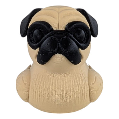 Pug Duck Figurine for Car Dashboard - Collectible Ducking Gift for Jeep & Vehicle Owners - Hide & Seek Cruise Duck - Unique Rubber Duck Alternative - Funny Dog Duck Décor - 3D Printed in Canada