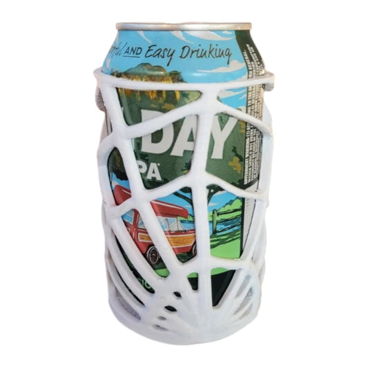 Spider Web Can Sleeve for 12oz Drinks – Webbed Drink Holder with Creepy Cool Superhero Vibes – 3D Printed in Canada