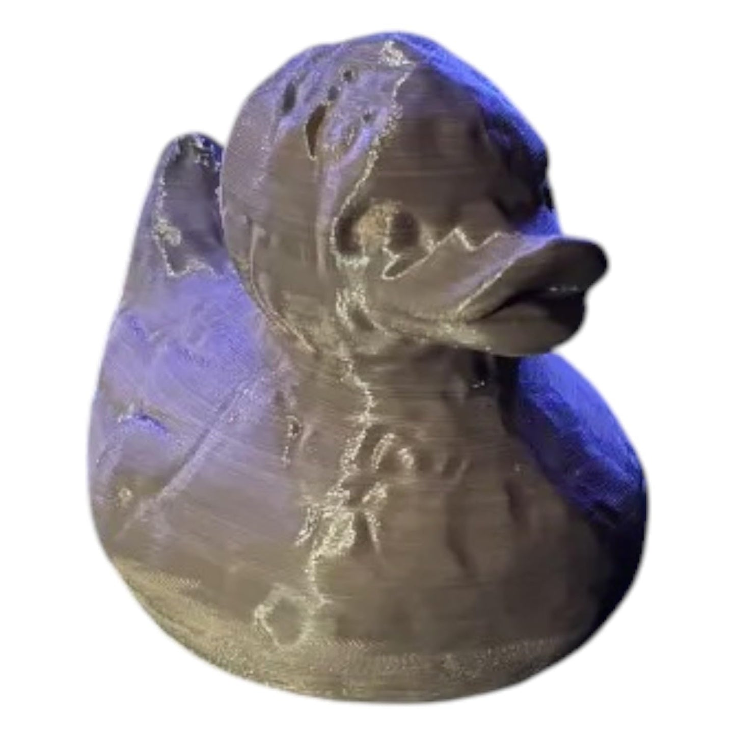 Stone Sentinel Duck Figurine – Gritty Decorative Duck Statue for Desk, Shelf, or Gothic Garden Decor – 3D Printed in Canada
