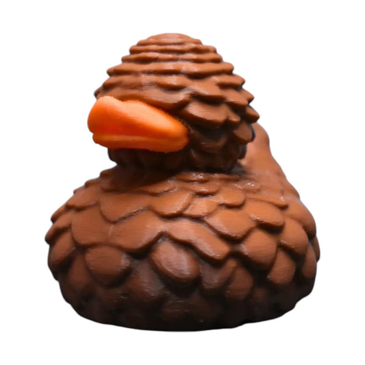 Pine Cone Duck Figurine - Unique Rubber Duck Alternative for Cruise Hiding & Duck Duck Collection - Rustic Woodland Decor - Mini Collectible Ducks – 3D Printed in Canada