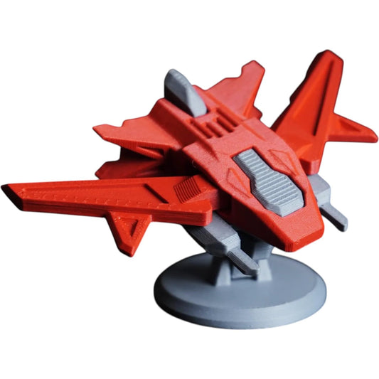 Reaper Fighter Jet – 3D Printed 12-Part DIY Spaceship Model Kit with Snap-Fit Assembly & Display Stand – 3D Printed in Canada