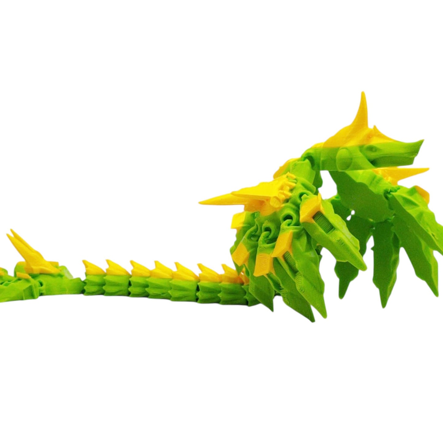 Vector Dragon – Articulated Geometric Dragon Figurine for Desk Display, Stress Relief & Custom Painting – 3D Printed in Canada