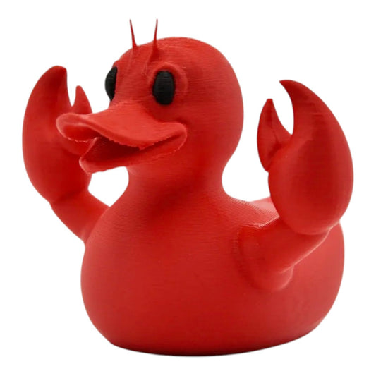 Lobster Duck Figurine - Novelty Duck Decor - Unique Collectible Hybrid Duck with Claws - Desk & Bath Duck Display - Quirky Gift for Duck Lovers - 3D Printed in Canada