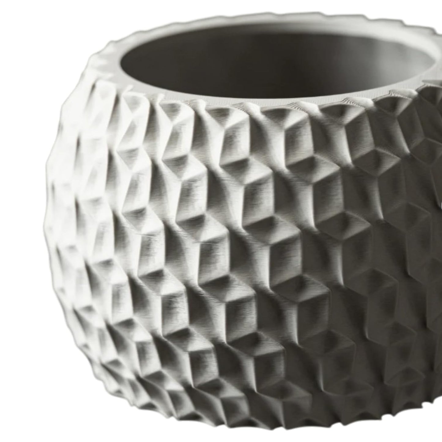 Geometric Hexagon Planter Pot – 3D Textured Indoor Plant Container for Succulents & Modern Decor – 3D Printed in Canada