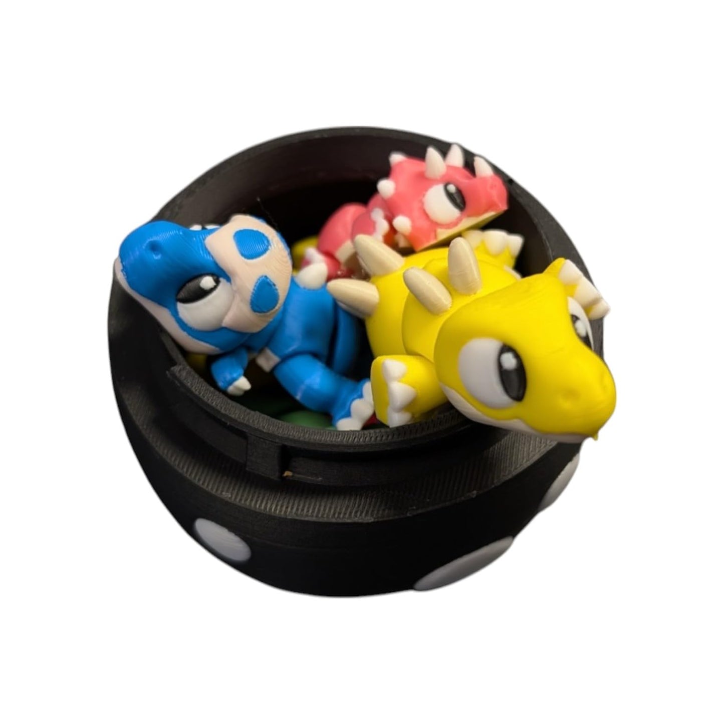 Mystery Mini Dinosaur Blind Box Egg 5-Pack - 3D Printed Collectible Figurines - Articulated Dino Toys for Desk - Fidget Toys for Adults - Stress Relief for Anxiety, ADHD