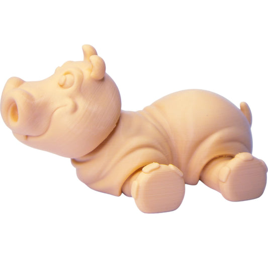 Cute Baby Hippo Figurine for DIY Painting Crafts – 3D Printed in Canada