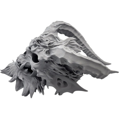 Bearded Ogre Skull – Brutal Fantasy Skull with Horns and Bone Beard for Gothic Decor, RPG Displays, or Monster Collections – 3D Printed in Canada