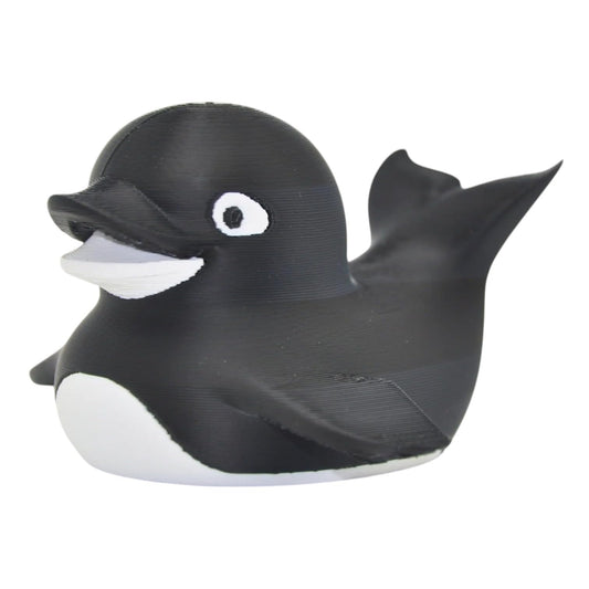 Orca Duck Figurine - Unique Killer Whale Duck for Ducking, Jeep Duck Trend, Cruise Ship Hiding - Collectible Rubber Duck Alternative - Car, Office, Desk Décor – 3D Printed in Canada
