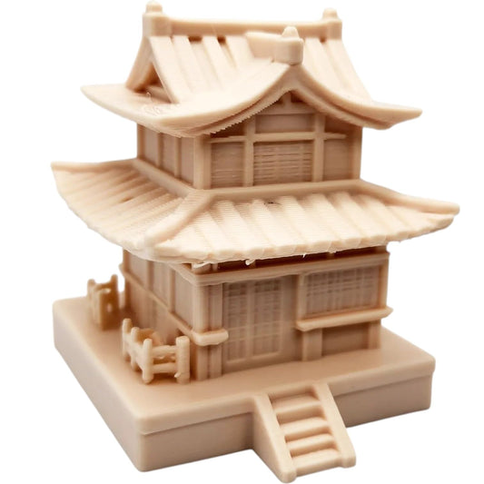 Japanese-Style House Miniature – Traditional Two-Story Terrain Building for RPG, Dioramas, or Decorative Display – Shoji Architecture Model – 3D Printed in Canada
