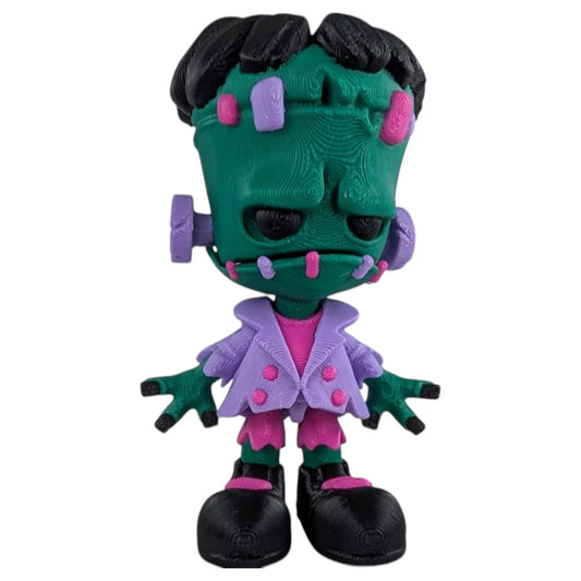 Articulated Frankenstein’s Monster Figurine – Gothic Horror Desk Collectible for Teens & Adults – Poseable Halloween Display – 3D Printed in Canada