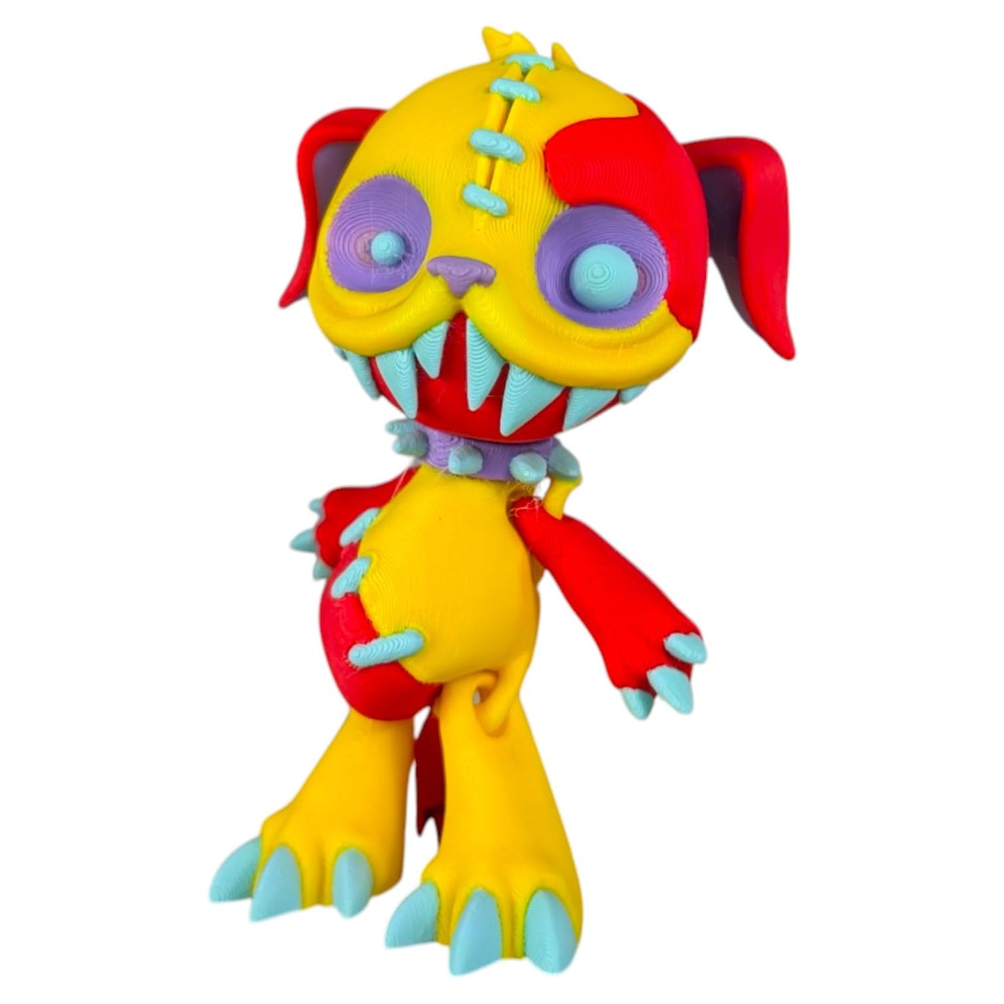 Stuffed Creepy Dog Figurine – Articulated Desk Fidget for Teens & Adults – Stress Relief & Collectible – 3D Printed in Canada
