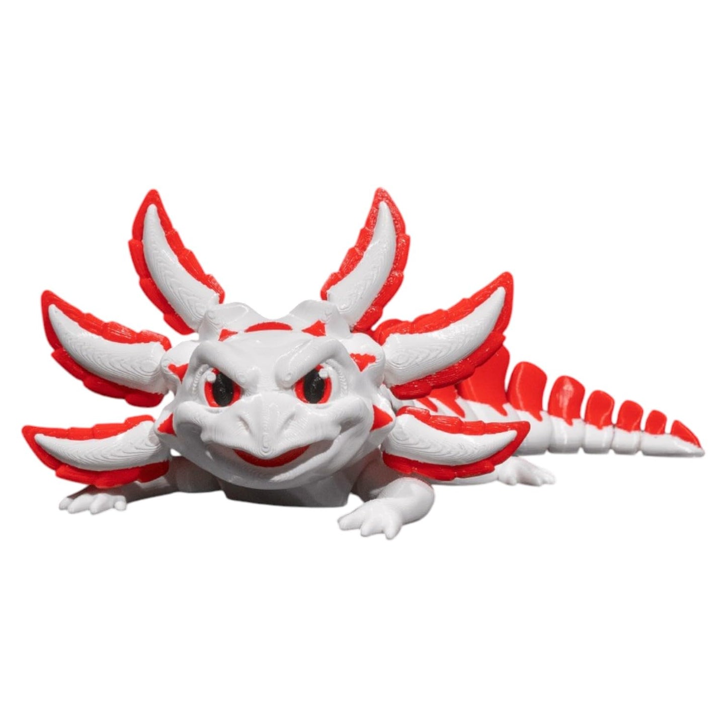 Articulated Velvet Cake Axolotl Figurine – Desk Fidget for Teens & Adults – Stress Relief & Collectible – 3D Printed in Canada