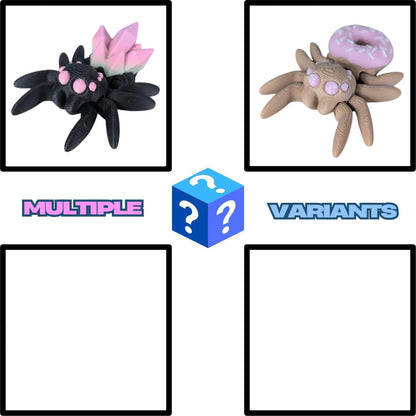 Mystery Mini Spiders 5-Pack – Collectible Figurines with Mystery Egg – Blind Box Surprises for Teens & Adults – Stress Relief Desk Toys for Anxiety, ADHD, Autism – 3D Printed in Canada