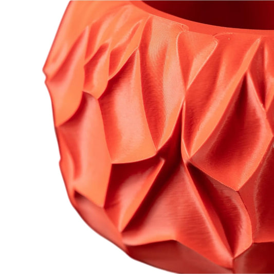 Modern Geometric Vessel Planter Pot – Bold Faceted Design for Indoor Plants, Succulents, and Home Decor – 3D Printed in Canada