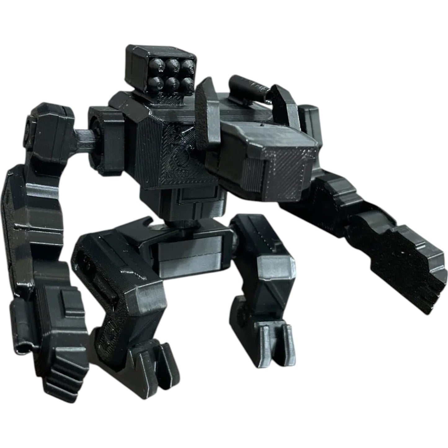 MORAX Beast Mecha Model Kit by Kitcrafters – Fierce Robotic Creature with Articulated Arms & Legs – Monochrome Combat Display Bot – 3D Printed in Canada