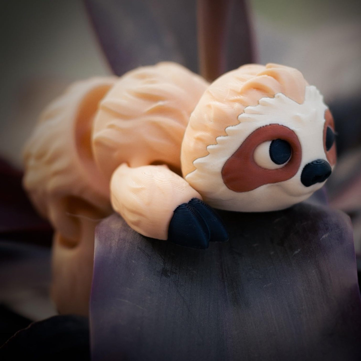 Articulated Sloth Figurine – Cute Poseable Sloth Fidget Toy for Desk, Shelf, or Hand – Collectible Stress Relief Animal Figure – 3D Printed in Canada