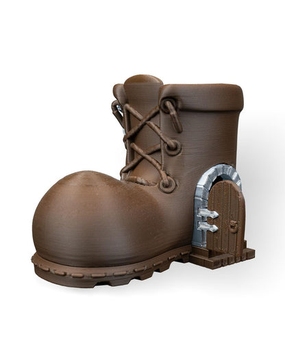 Fairy Step Inn – Boot-Shaped Fairy House Décor for Garden, Shelf, or Desk – Whimsical Collectible – 3D Printed in Canada