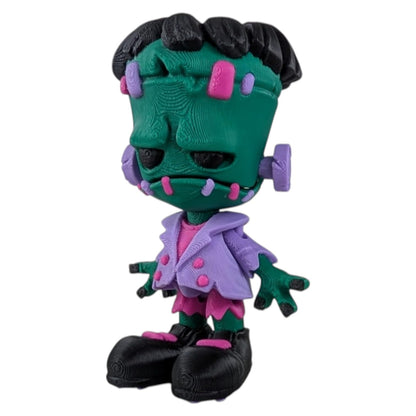 Articulated Frankenstein’s Monster Figurine – Gothic Horror Desk Collectible for Teens & Adults – Poseable Halloween Display – 3D Printed in Canada