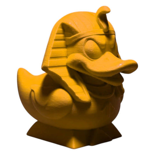 Duck of The Nile – Egyptian Pharaoh Rubber Duck Figurine | Funny Mythology Decor for Shelf, Desk, or Gift Display – 3D Printed in Canada