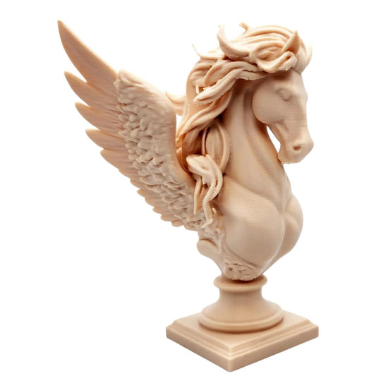 Elegant Pegasus Bust Figurine – Mythical Winged Horse Fantasy Sculpture for Shelf, Desk, or Collector Display – 3D Printed in Canada