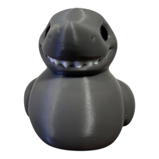 Smiling Shark Duck Figurine – Toothy Duck-Shark Hybrid with Finny Smile & Ocean Predator – Funny Collectible for Beach Lovers & Aquatic Fans – 3D Printed in Canada