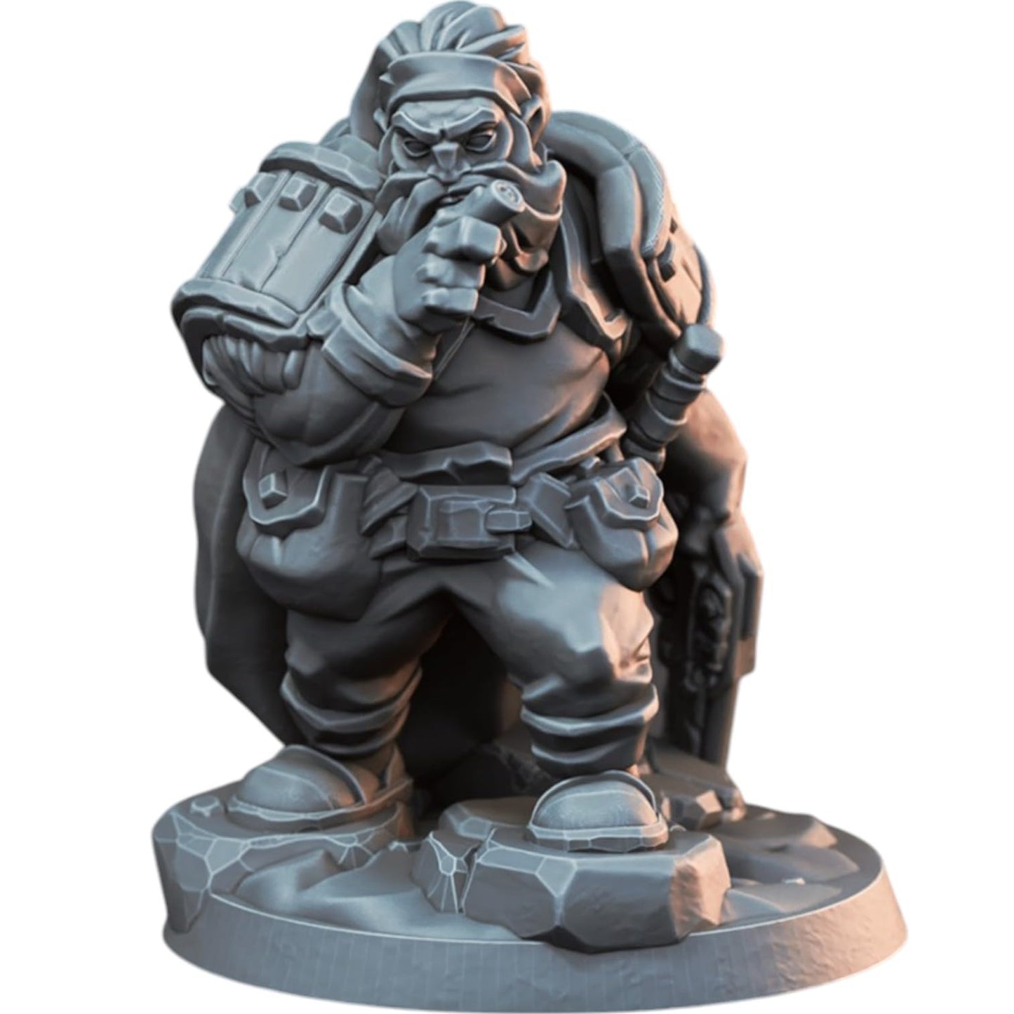 Thundershot Squad – Set of 6 Dwarf Rifleman Miniatures for Fantasy Tabletop Battles, RPG Campaigns & Painting – 3D Printed in Canada