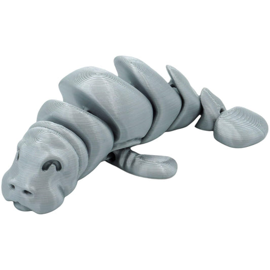 Articulated Manatee Figurine – Poseable Desk Companion & Fidget Collectible for Teens & Adults – 3D Printed in Canada
