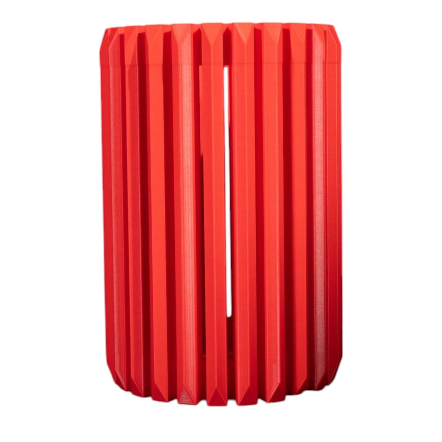 Teris Geometric Vase for Flowers – Modern Sculptural Home Décor Accent, Bold Red Polygonal Design for Shelf, Table, or Office Display – 3D Printed in Canada
