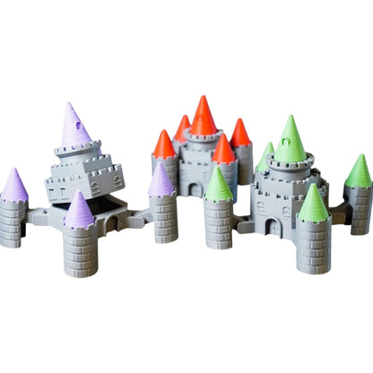 Walking Castle Fantasy Model Kit – Articulated 3D Printed Fortress with Tower Details – Posable Display Piece for RPG Fans & Collectors – 3D Printed in Canada