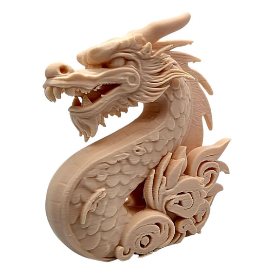 Majestic Cloud Dragon Figurine – Mythical Serpent Statue for Desk, Shelf or Altar Décor – Intricately Detailed Fantasy Creature for Collectors & Fans – 3D Printed in Canada