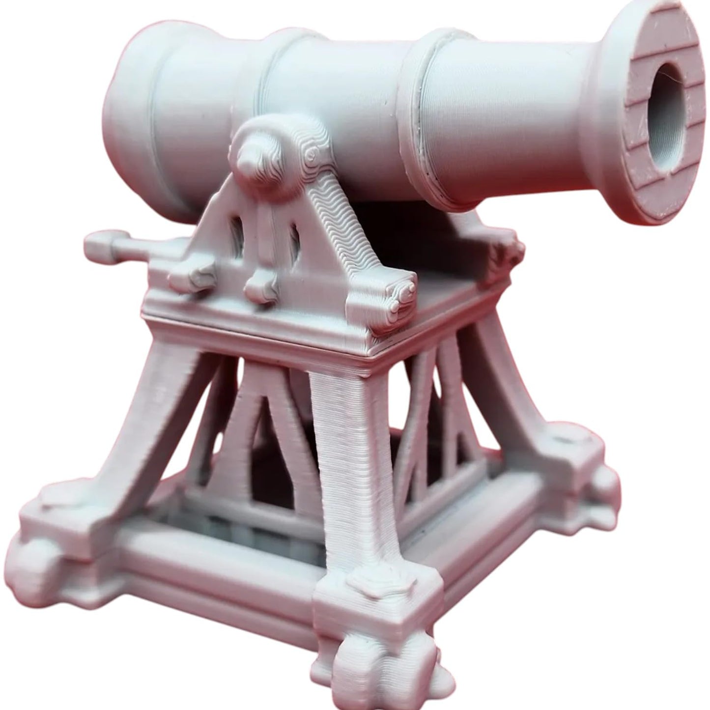 Cannon Turret Miniature – Multipart Rotating Base Assembly for Tabletop Dioramas, Fantasy Forts & Wargame Terrain – 3D Printed in Canada