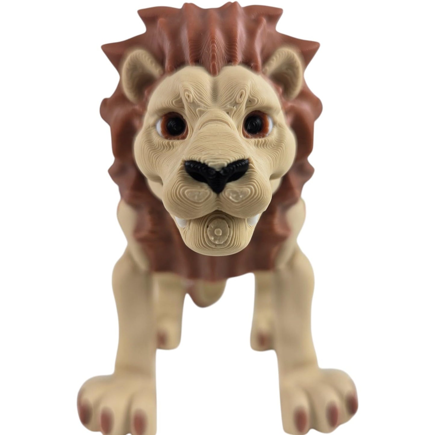 Articulated Savannah Lion Figurine – Desk Fidget for Teens & Adults – Stress Relief & Collectible – 3D Printed in Canada