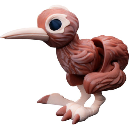 Poseable Kiwi Bird Figurine Toy – Articulated Collectible Desk Pet for Fidgeting & Display – Cute New Zealand Bird Sculpture for Teens & Adults – 3D Printed in Canada
