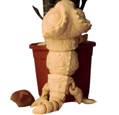 Articulated Baby Gecko Figurine – Paintable Poseable Lizard Sculpture for DIY Crafts & Display – 3D Printed in Canada