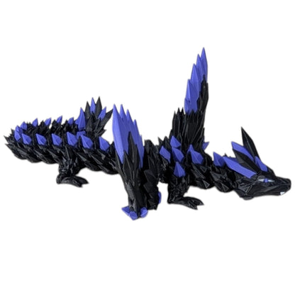 Articulated CrystalWing Dragon Figurine – Dragonstone Abyss – Desk Fidget for Teens & Adults – Stress Relief & Collectible – 3D Printed in Canada