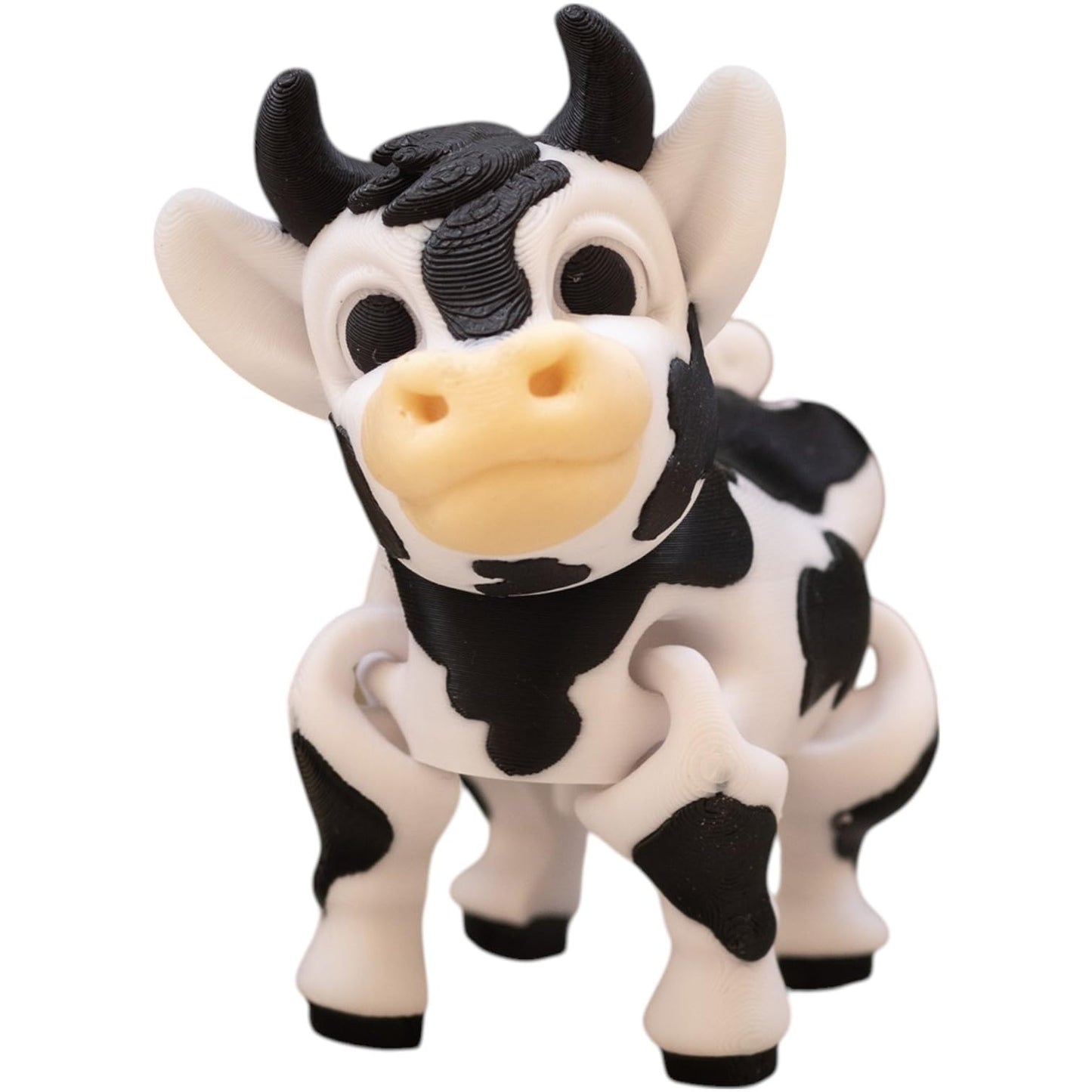Articulated Cow Fidget Figurine – Cute Poseable Animal for Desk, Shelf, or Sensory Fun – Moo Cow Collectible Gift – 3D Printed in Canada