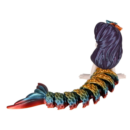 Articulated Mermaid Figurine – Stress Relief Desk Toy – 3D Printed Collectible for Teens & Adults – 3D Printed in Canada