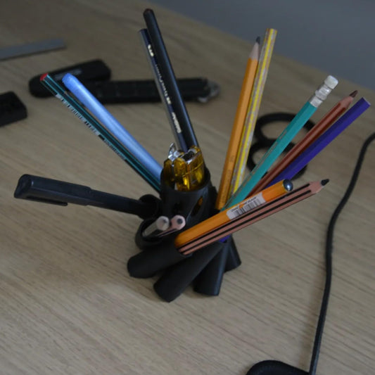 Looping Tentacle Desk Organizer – 3D Printed Pen & Pencil Holder with Modular Design, Artistic Desktop Organizer – 3D Printed in Canada