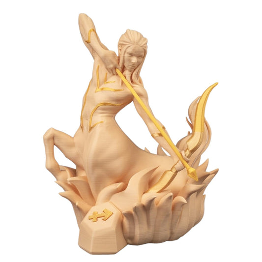 Sagittarius Zodiac Centaur Figurine – Archer Horoscope Decor with Bow and Flame Base – Astrology Gift for Teens & Adults – 3D Printed in Canada