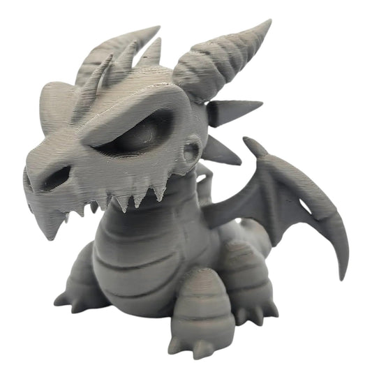 Undead Baby Dragon Figurine – Gothic Fantasy Skeleton Miniature for Shelf, Desk, or DND Decor – 3D Printed in Canada