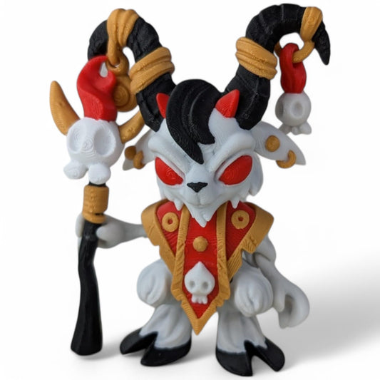 3DCENTRAL.CA Articulated Hellspawn Goat Figurine – Movable Desk Toy for Stress Relief, Focus, Anxiety, ADHD – Collectible Mythical Sensory Tool for Teens and Adults – 3D Printed in Canada