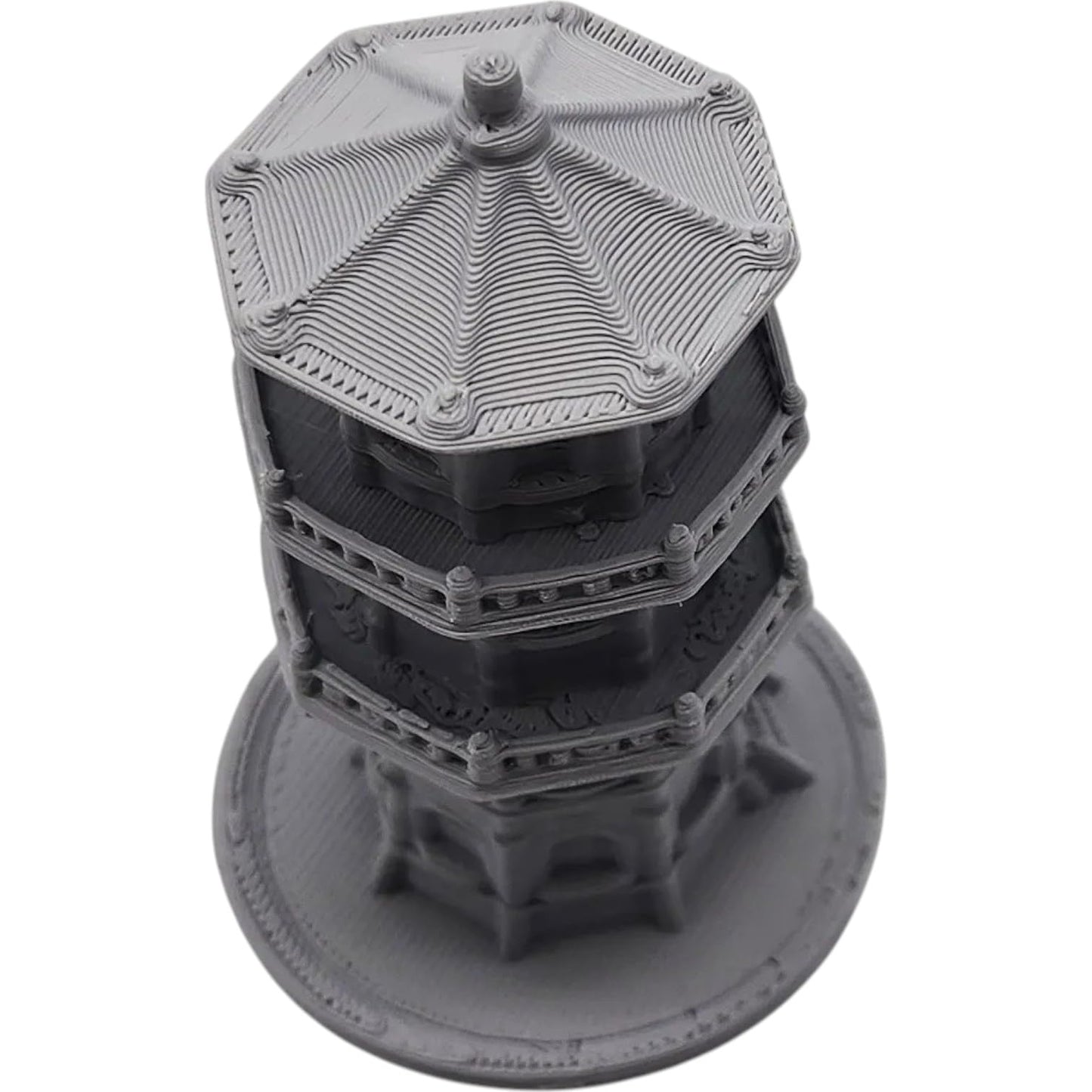 Octagonal Tower Miniature – Multi-Level Eight-Sided Fantasy Building for Tabletop Terrain, RPG Maps & Dioramas – 3D Printed in Canada
